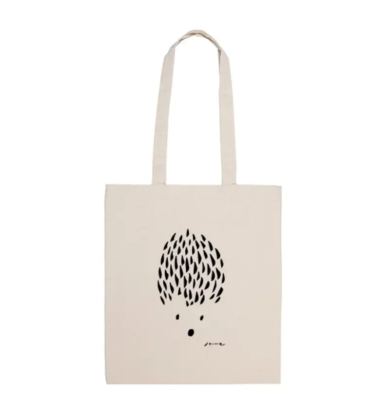 Borsa di tela hedgehog 2 nero