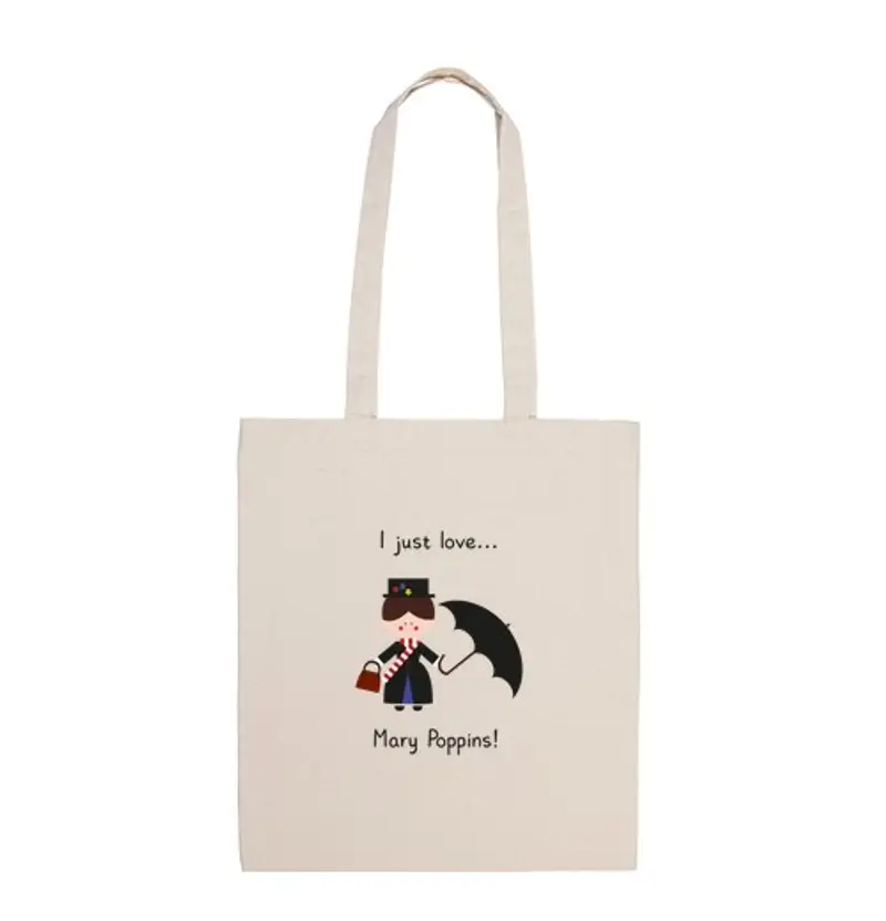 Borsa di tela i just love mary poppins