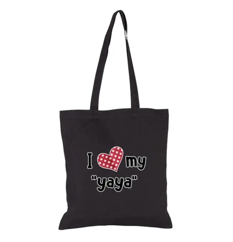 Borsa di tela i love mia nera
