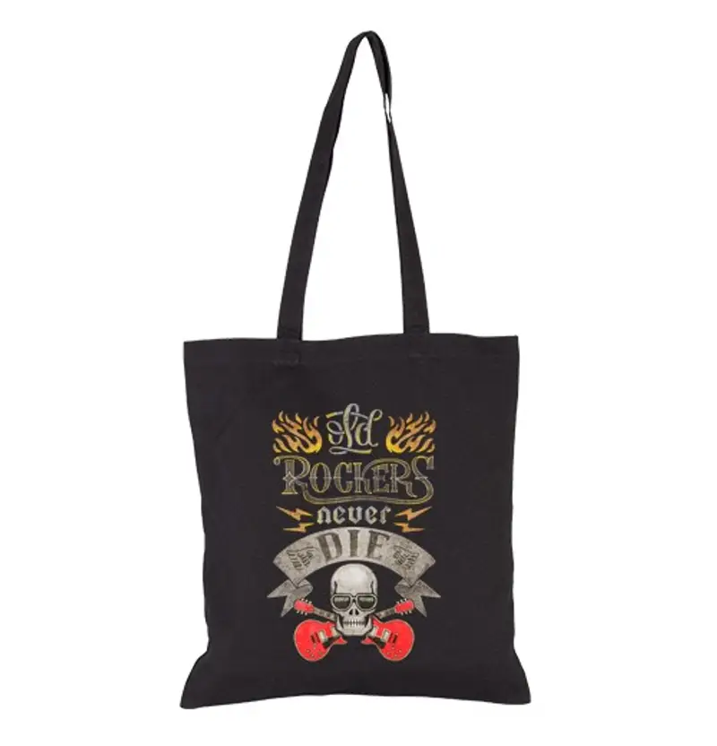Borsa di tela i vecchi rock never die