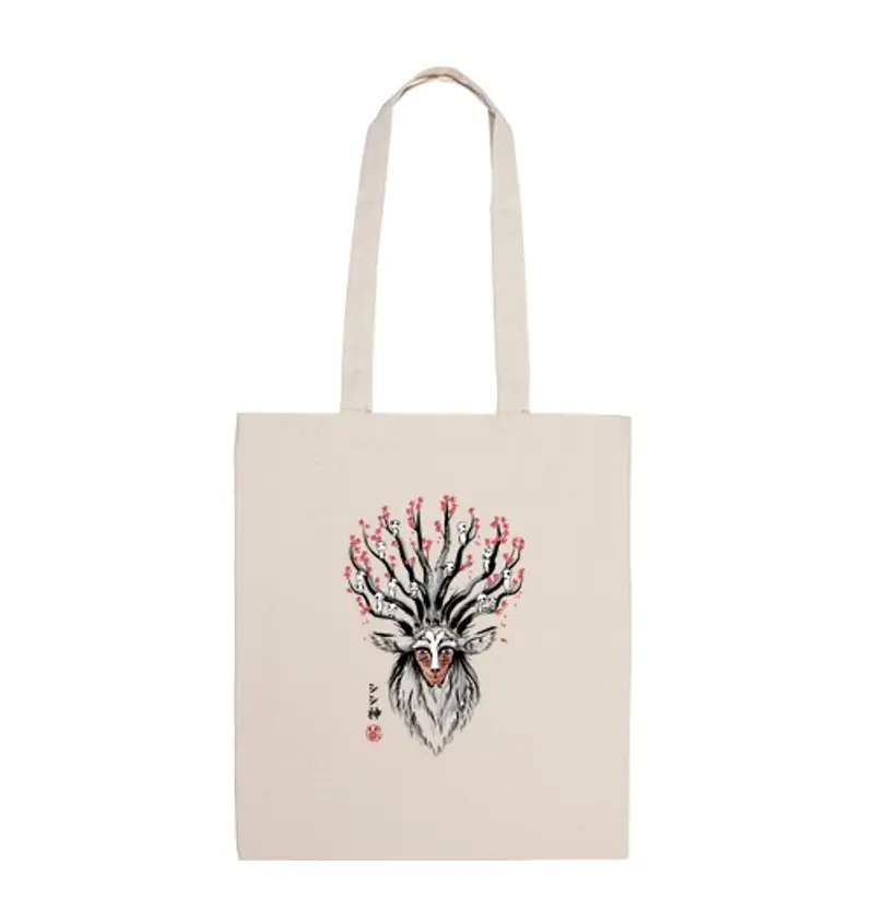 Borsa di tela il cervo dio sumi-e