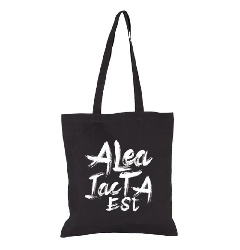 Borsa di tela il dado è bianco