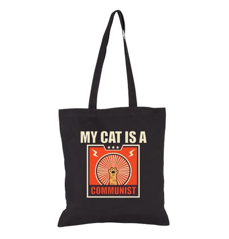 Borsa di tela il mio gatto è comunista