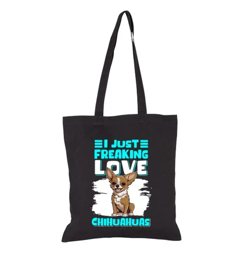 Borsa di tela il proprietario del cane chihuahua ama