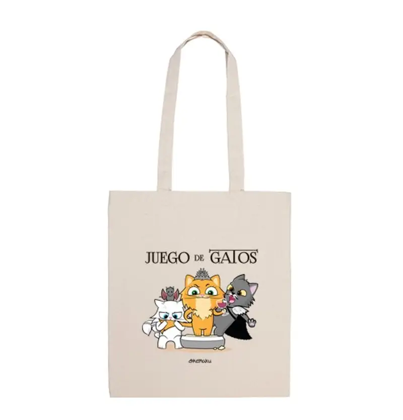 Borsa di tela il trono di spade con gatti, nero, borsa