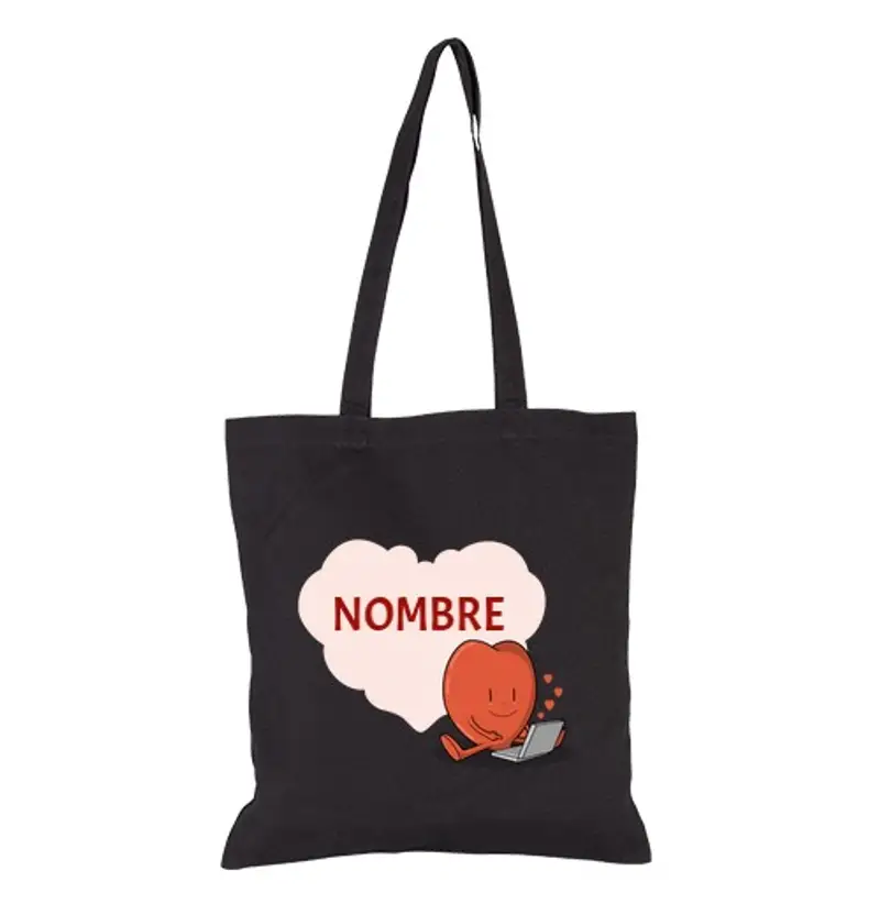 Borsa di tela il tuo nome valentinoo