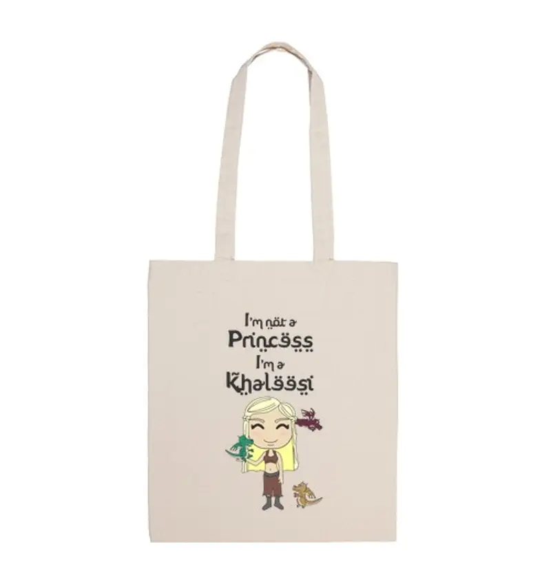 Borsa di tela im not una principessa im a khaleesi