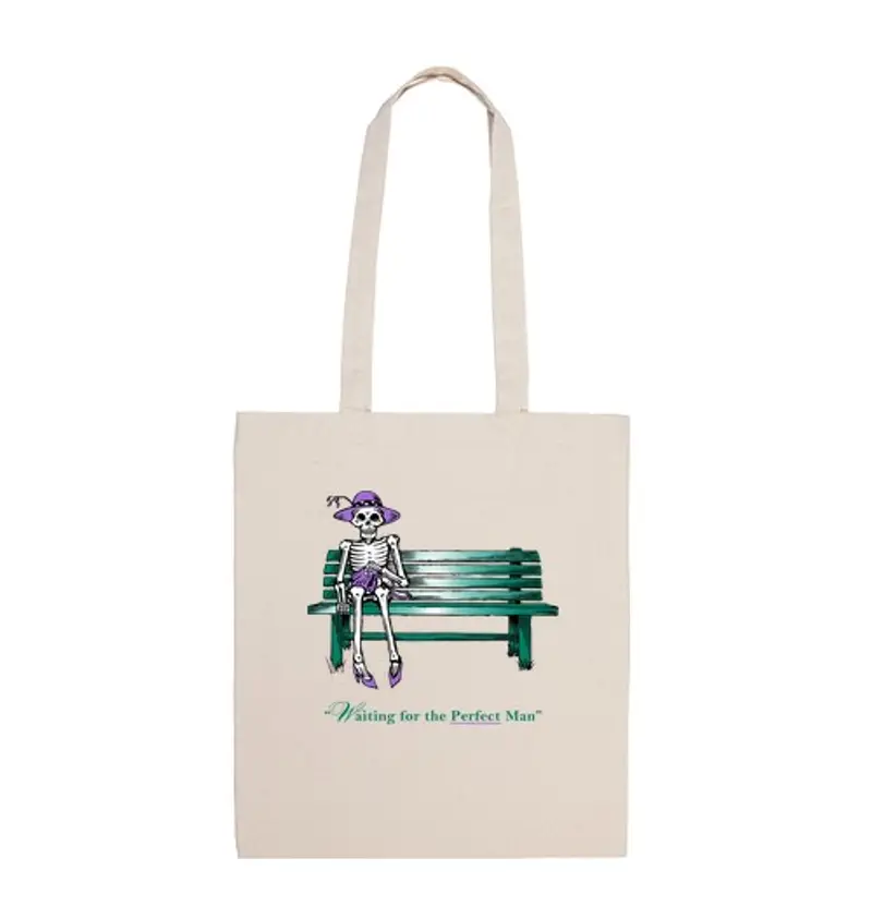 Borsa di tela in attesa for l39uomo perfetto