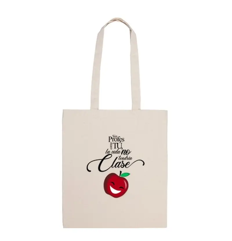 Borsa di tela insegnante con lezione di mele