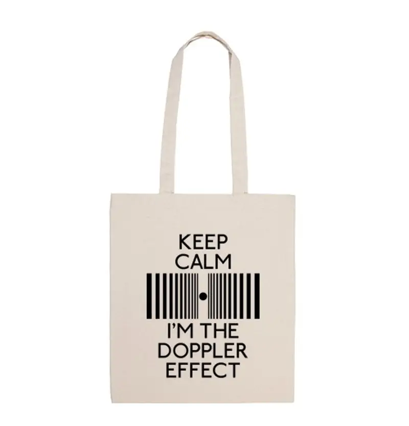 Borsa di tela keep calm im il doppler effect