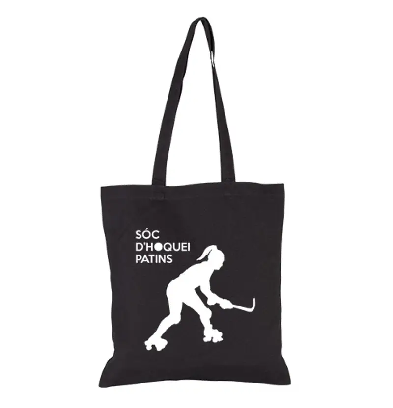 Borsa di tela l39 skate a rotelle è femmina bianca