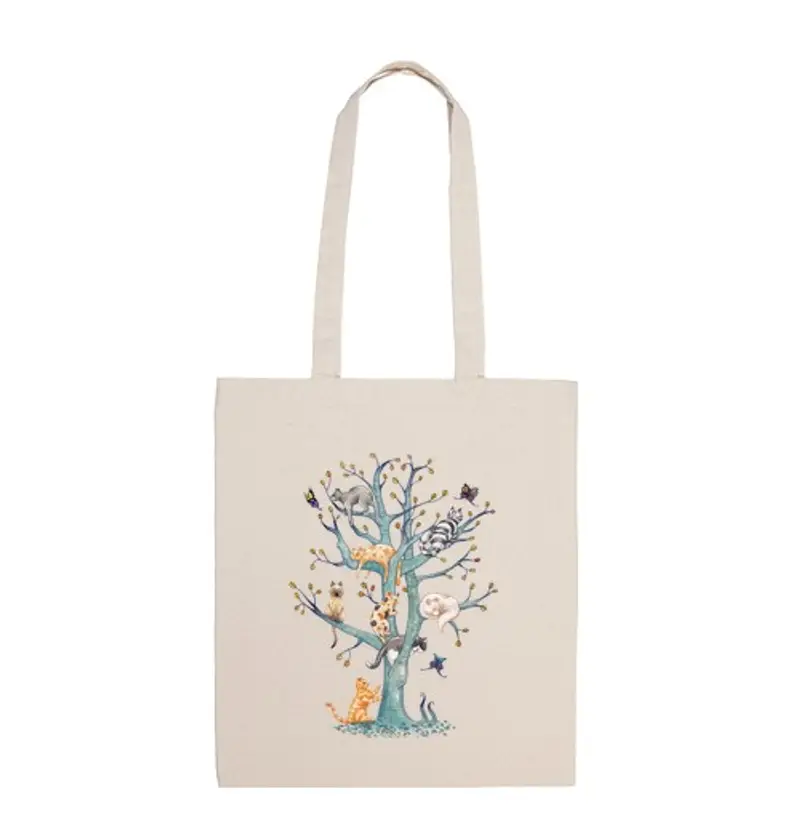 Borsa di tela l39 tree of vita of gattoto