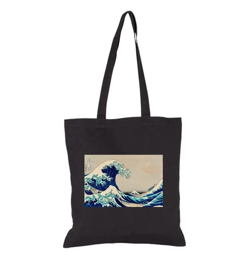 Borsa di tela la grande onda al largo di kanagawa - giappone