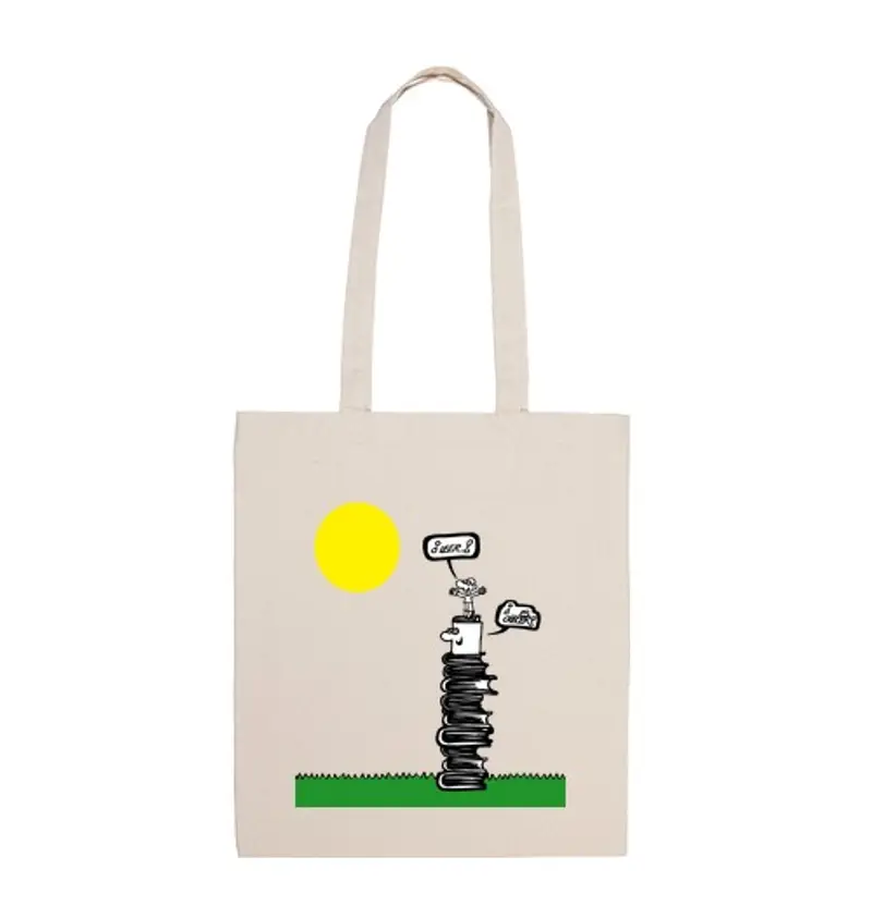 Borsa di tela la lettura della borsa è in crescita