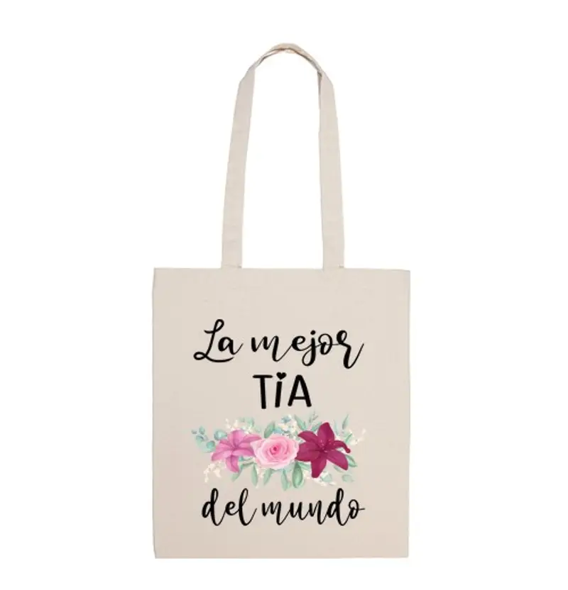 Borsa di tela la migliore zia floreale b