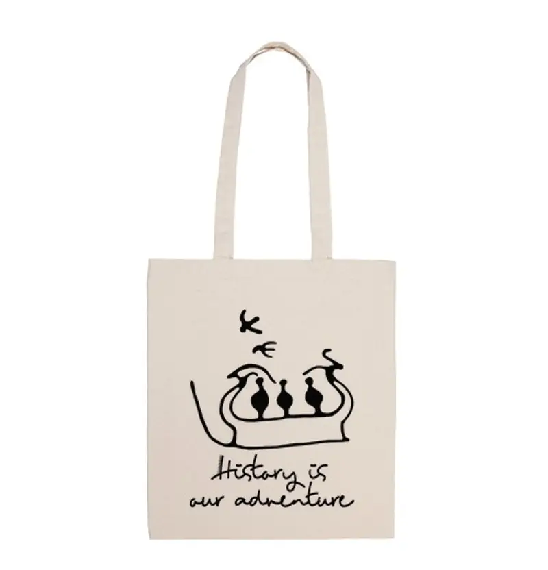Borsa di tela La storia è la nostra avventura, viaggio di una nave di Età del Bronzo