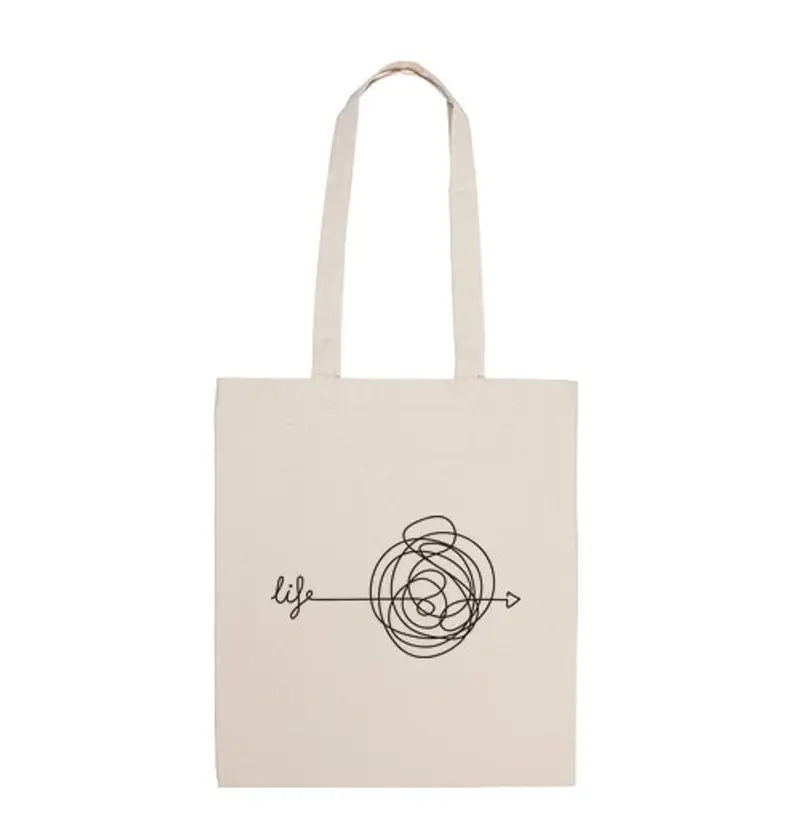 Borsa di tela la vita è disordinato