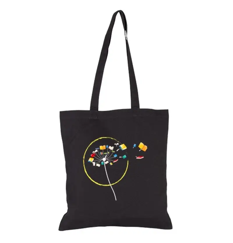 Borsa di tela libri fiore lettura libro letteratura