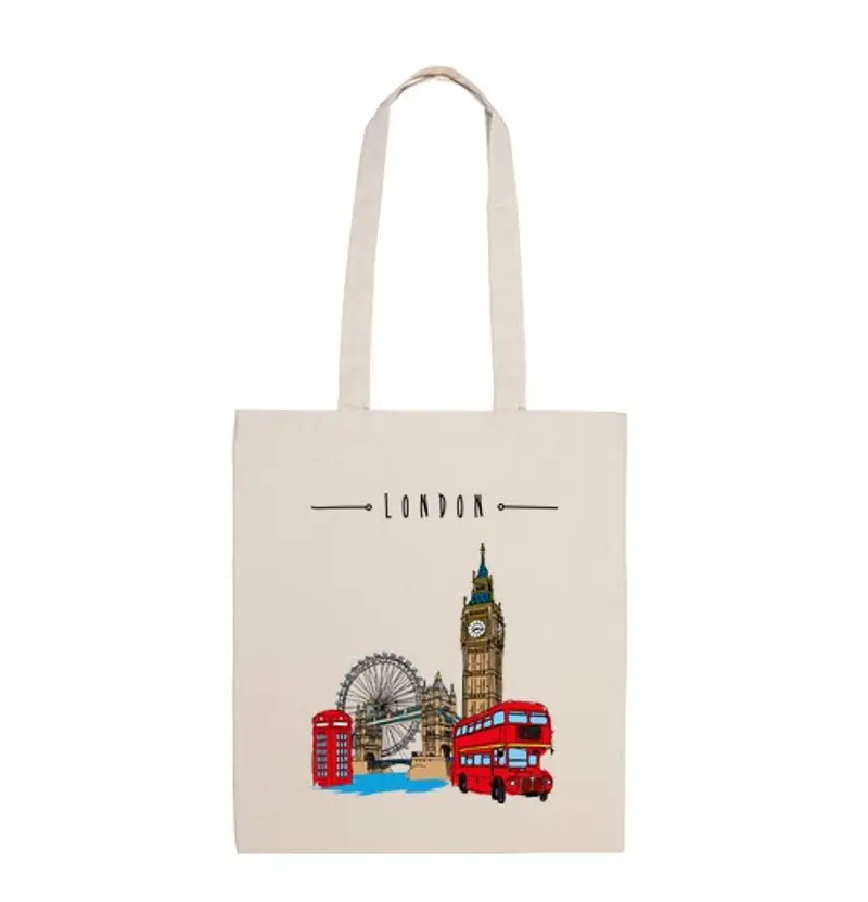 Borsa di tela londra, tote bag