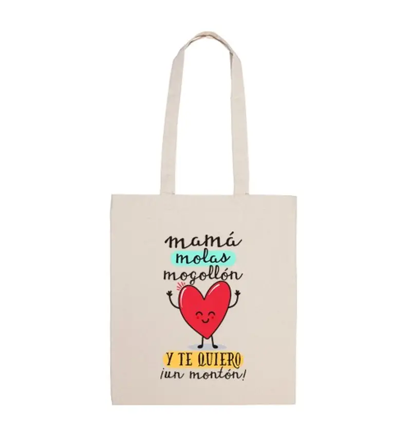 Borsa di tela mamma molas mogollón e ti amo tantissimo