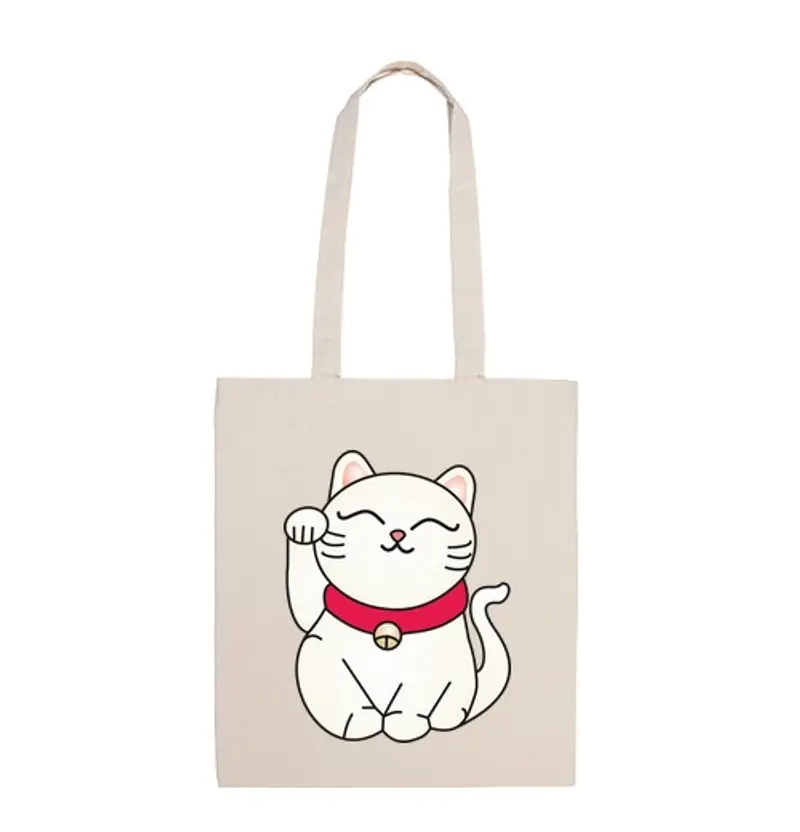 Borsa di tela maneki neko