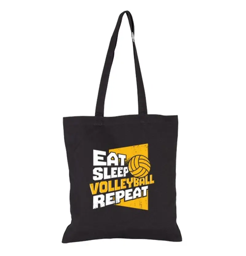 Borsa di tela mangiare dormire pallavolo ripetere