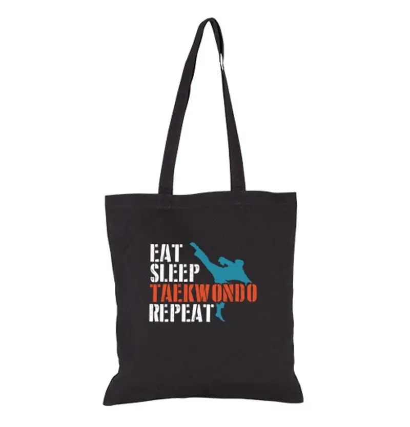 Borsa di tela mangiare dormire taekwondo ripetere