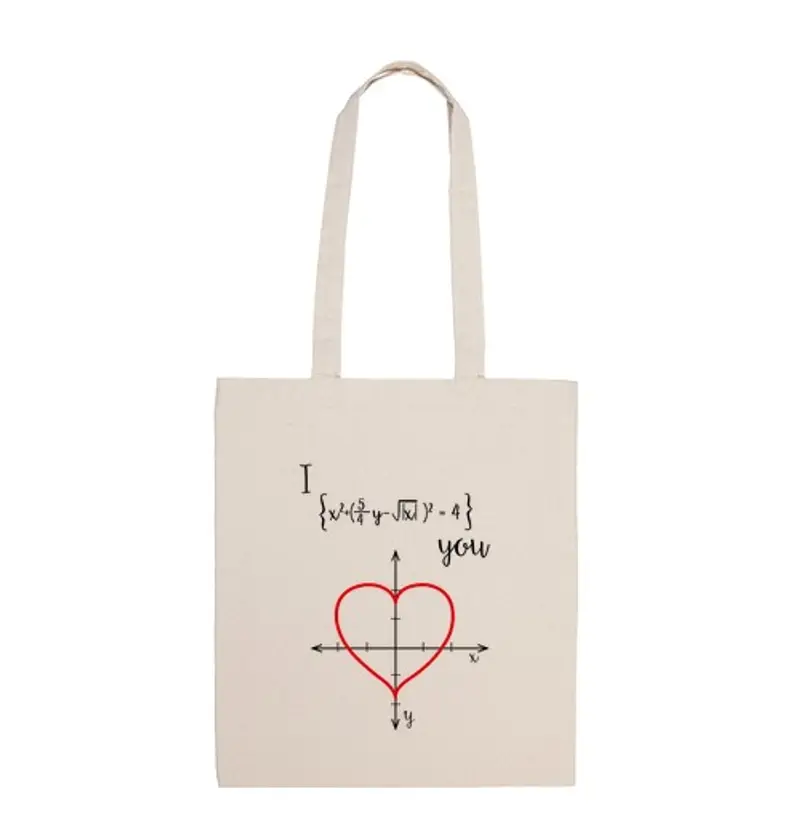 Borsa di tela matematica amore