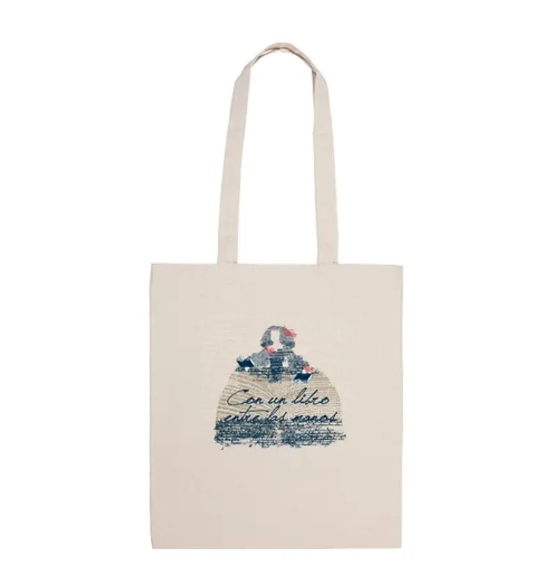 Borsa di tela menina dei los libri