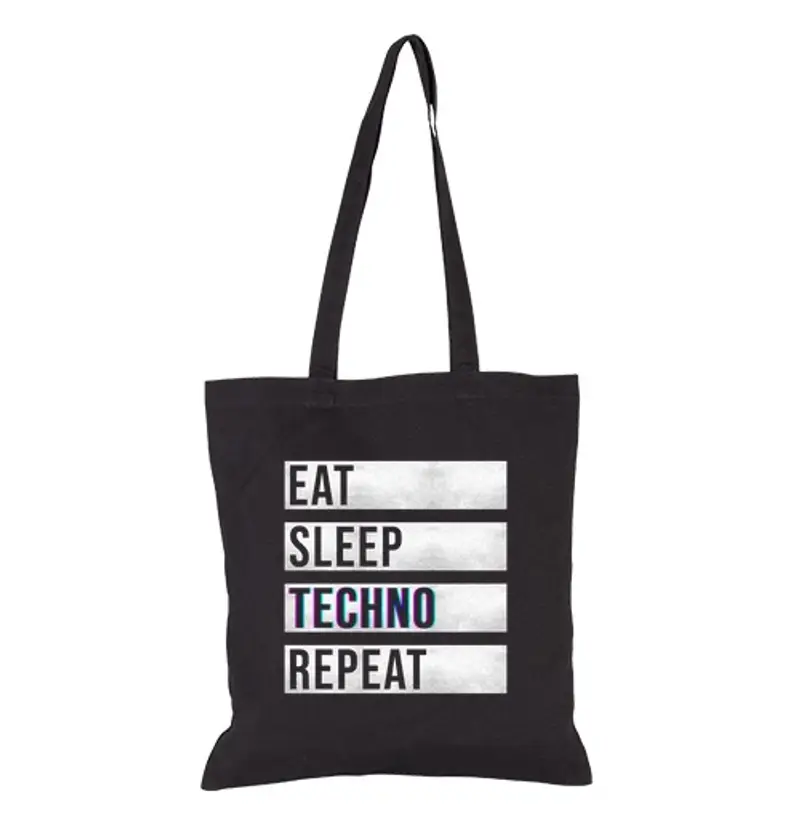 Borsa di tela musica techno electro river