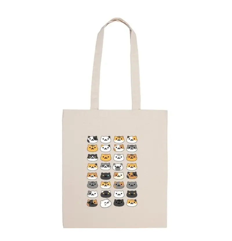 Borsa di tela neko atsume - volti