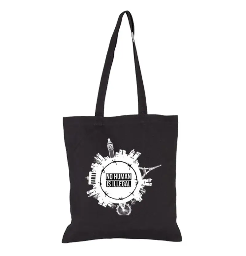 Borsa di tela nessun essere human è illegale