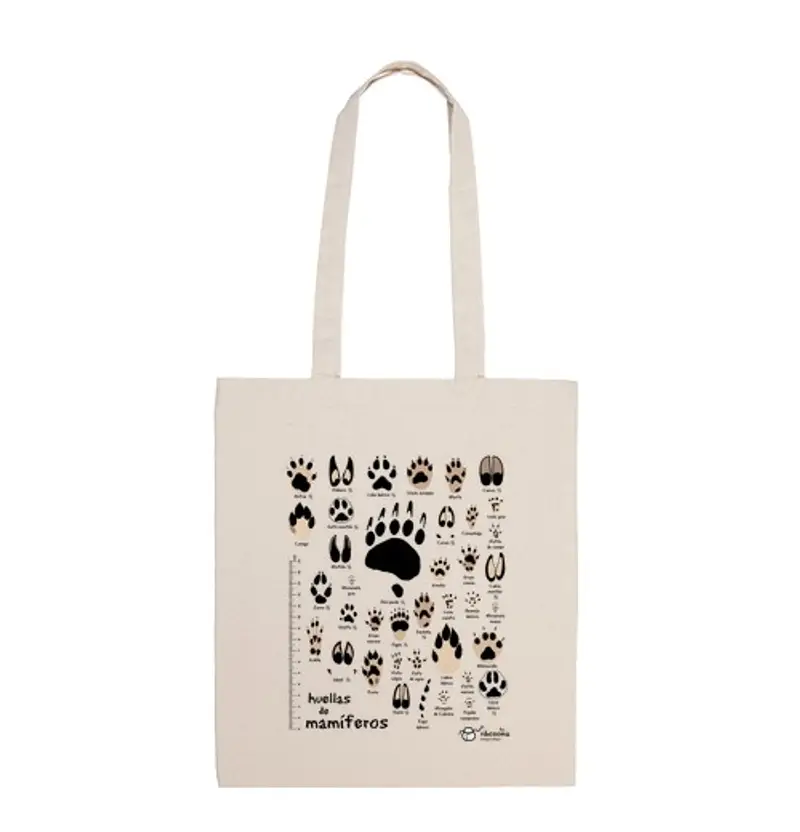 Borsa di tela nessuna traccia di mammiferi iberiche. comune