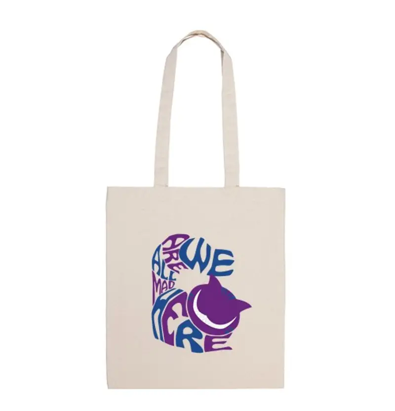 Borsa di tela noi are all mad qui