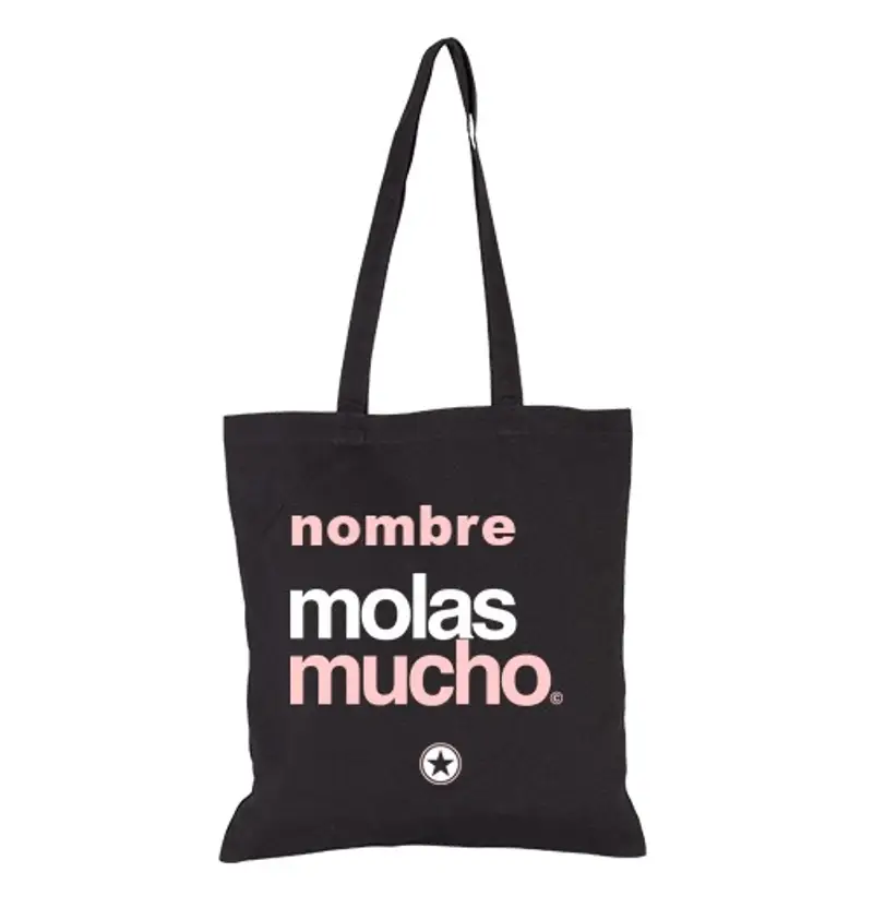 Borsa di tela nome m onde molto