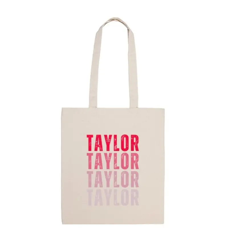 Borsa di tela nome taylor personalizzato compleanno n