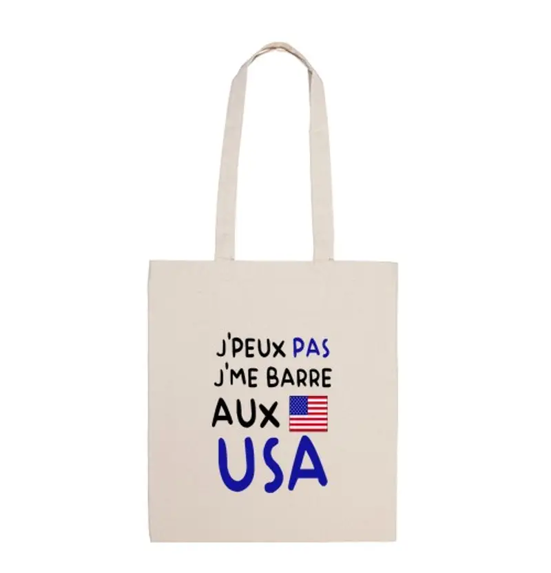 Borsa di tela Non posso sto lasciando gli Stati Uniti