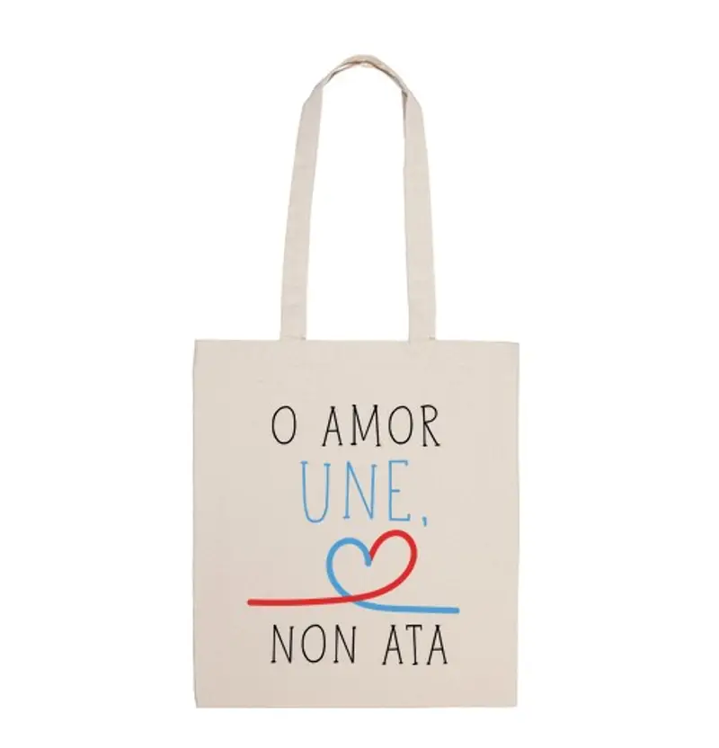Borsa di tela o amore unisce