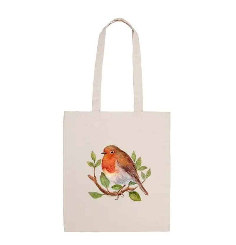 Borsa di tela pettirosso