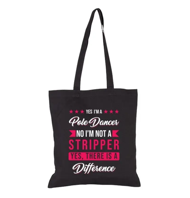 Borsa di tela pole dance dicendo divertente