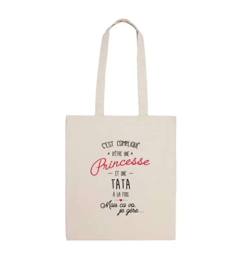 Borsa di tela principessa e tata