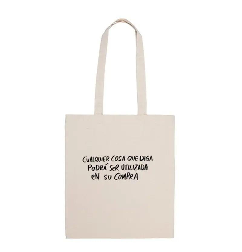 Borsa di tela qualunque cosa che dica