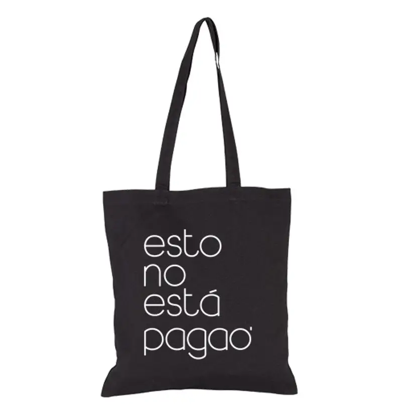 Borsa di tela questo non è pagato borsa bianca