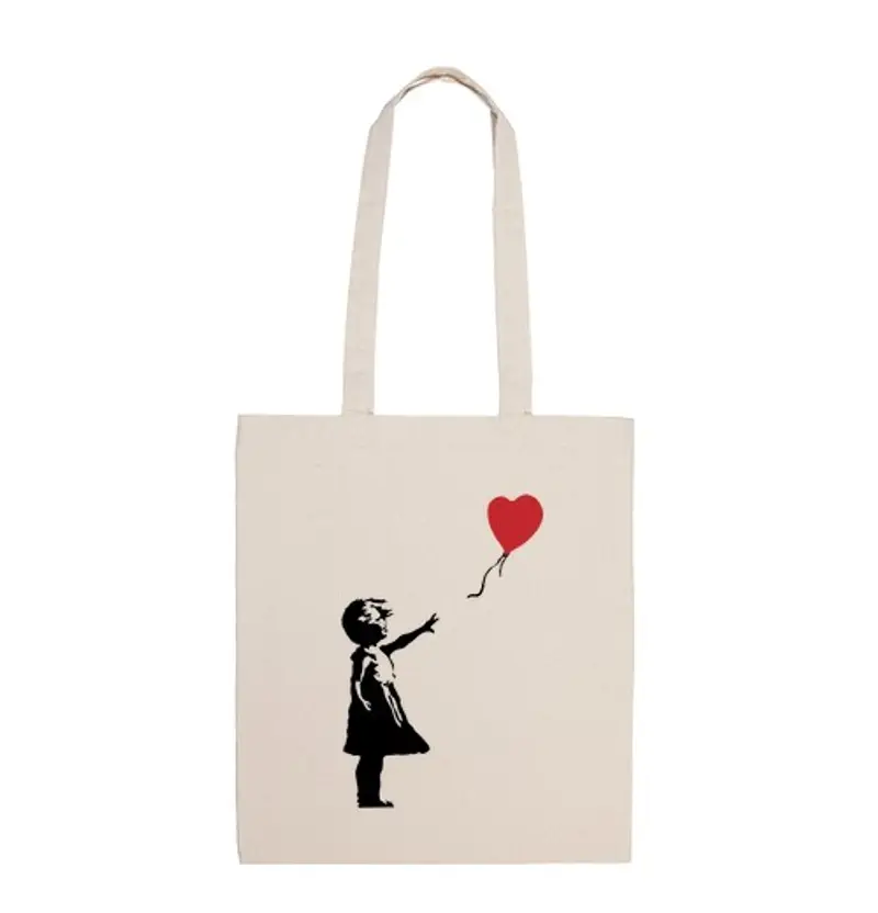 Borsa di tela ragazza con palloncino regali san valentino per lui economici