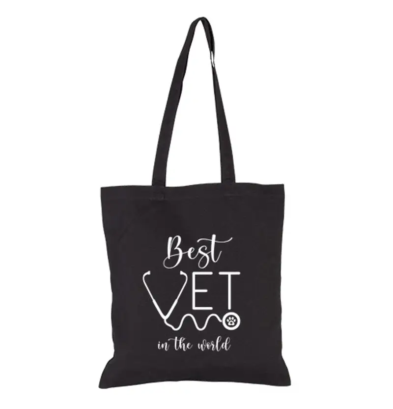 Borsa di tela regalo veterinario che dice quotmiglior