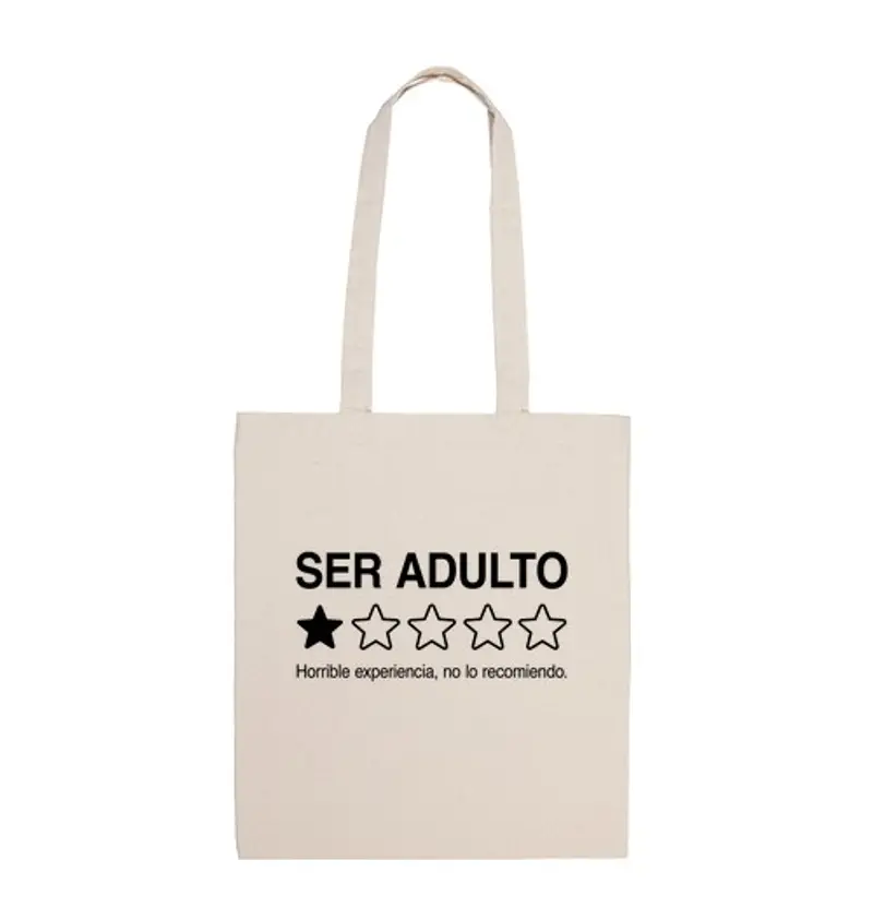 Borsa di tela rivedere l'essere adulto: un'esperienza orribile