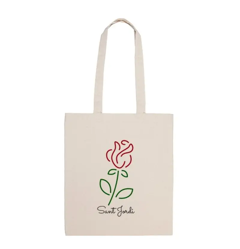Borsa di tela rosa sant jordi semplice