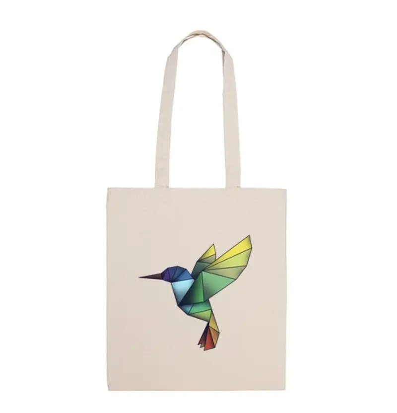 Borsa di tela sacchetto prisma hummingbird
