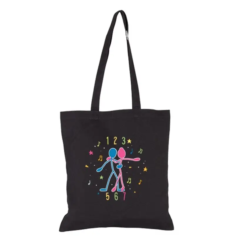 Borsa di tela salsa cubana ritmo 123 456 idea regalo