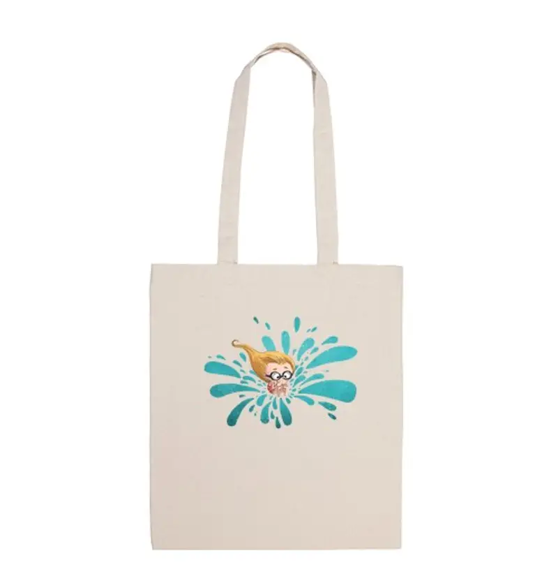 Borsa di tela salto in piscina